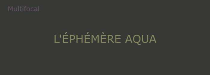 Ephémère Aqua Journaliére Multifocal
