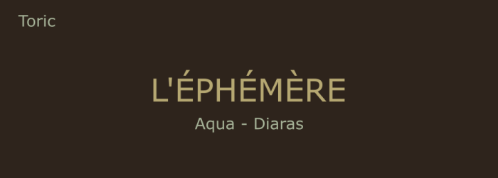 L'Ephemere Aqua Diarias Toric
