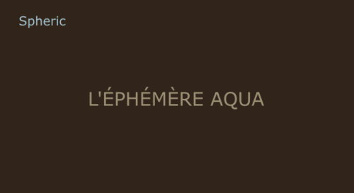 Ephémère Aqua Mensuelle Sphere