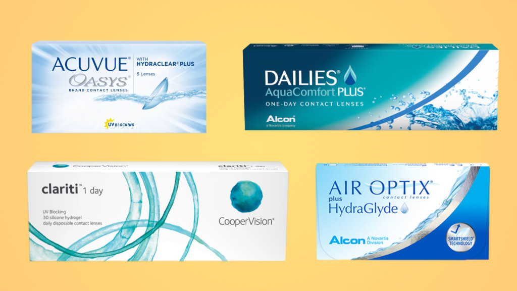 Contact lenses and FSA/HSA cards on desk