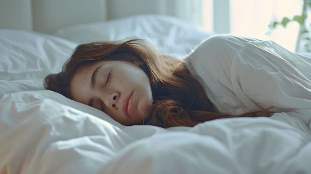 Person sleeping with contact lenses