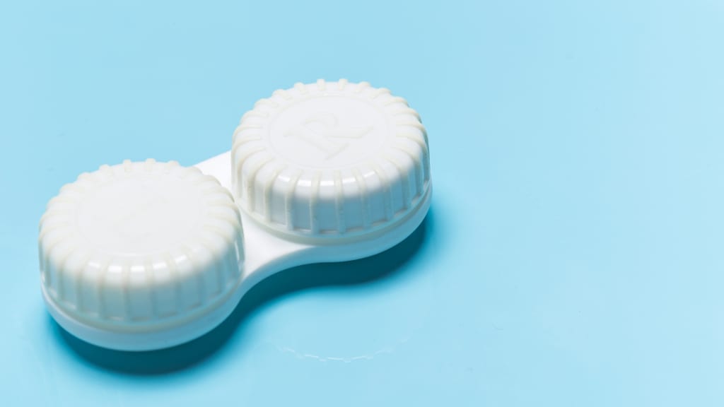 Contact lenses on table