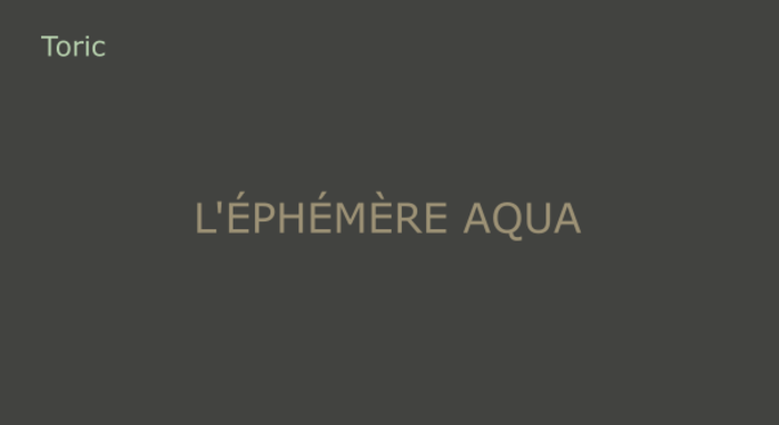 Ephémère Aqua Mensuelle Toric
