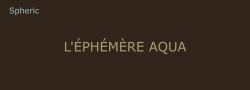 Ephémère Aqua Journalière Sphere