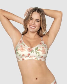 full coverage comfy bra top with removable cups-A29- Estampado Flores-MainImage
