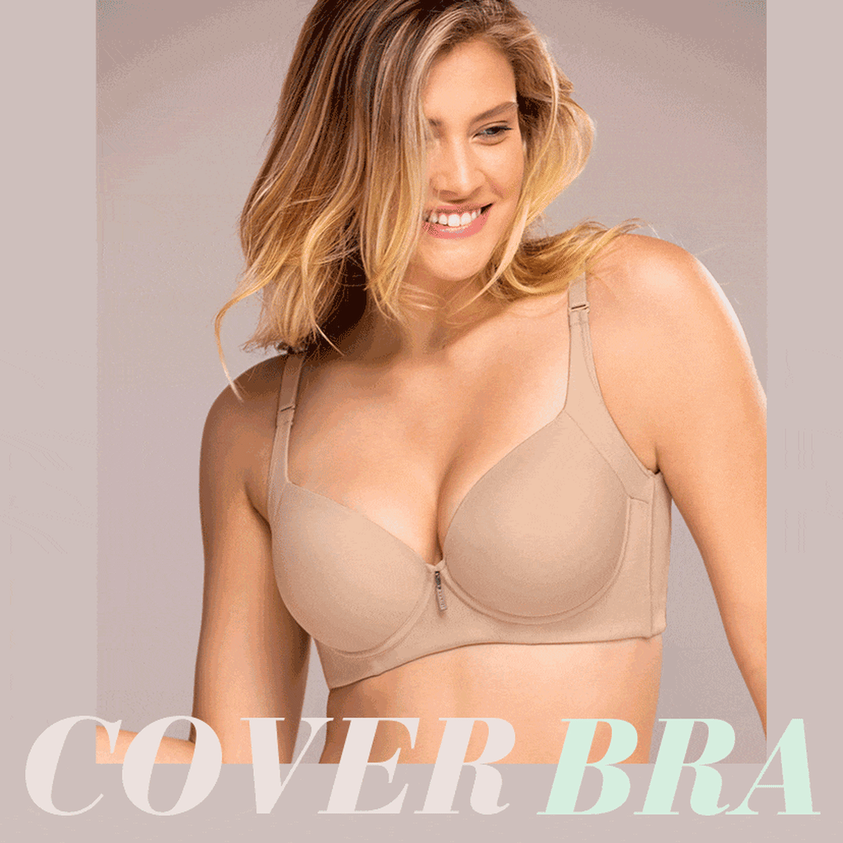 Back smoothing push up bra