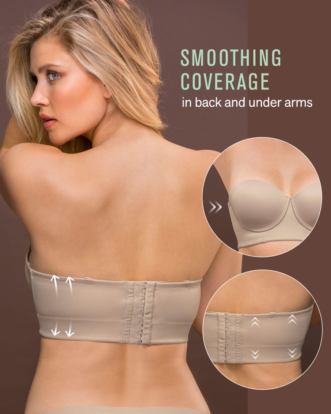 Strapless longline contouring bra clearance