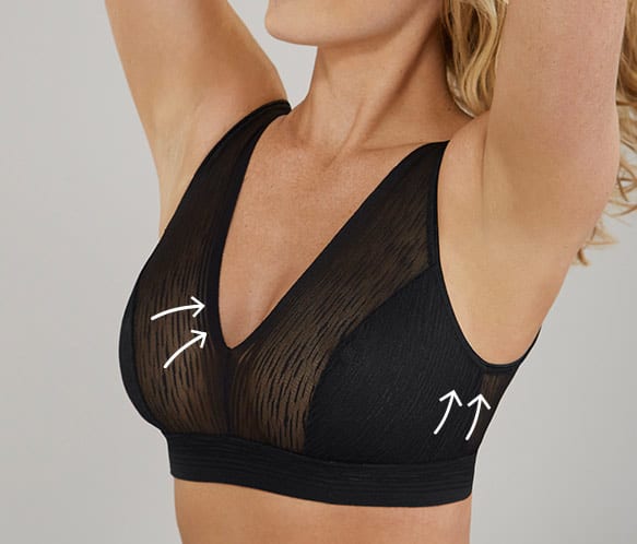 Sheer Stripe Unlined Wireless Bralette: Florence