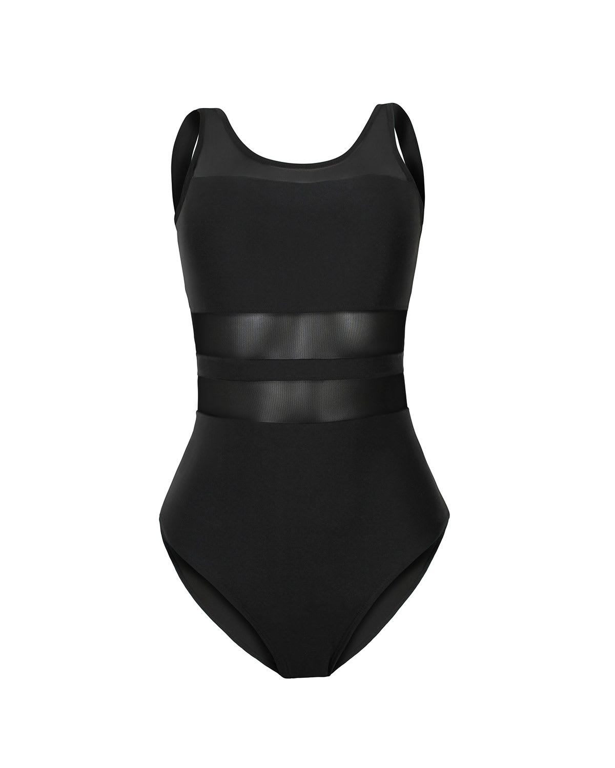 One-Piece Sheer Sporty Slimming Swimsuit | Leonisa