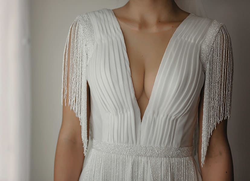 V-Neck Wedding Dresses and bridal gown