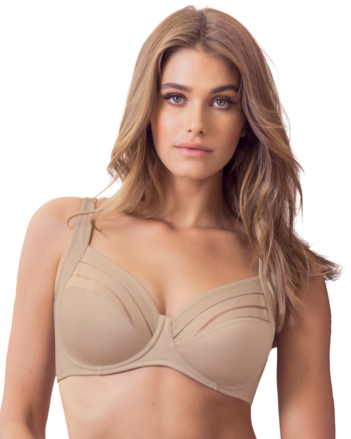 Lace Stripe Natural Support Classic Bra