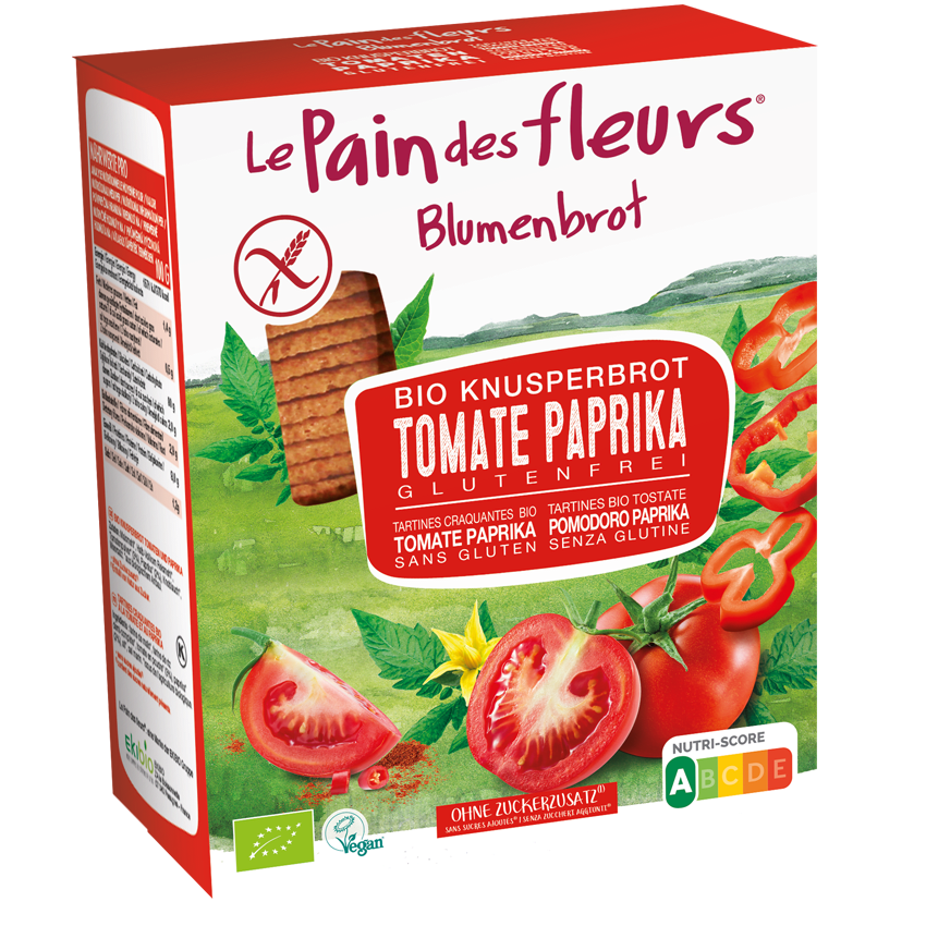 Tartines Craquantes Apéritif Bio Tomate Paprika