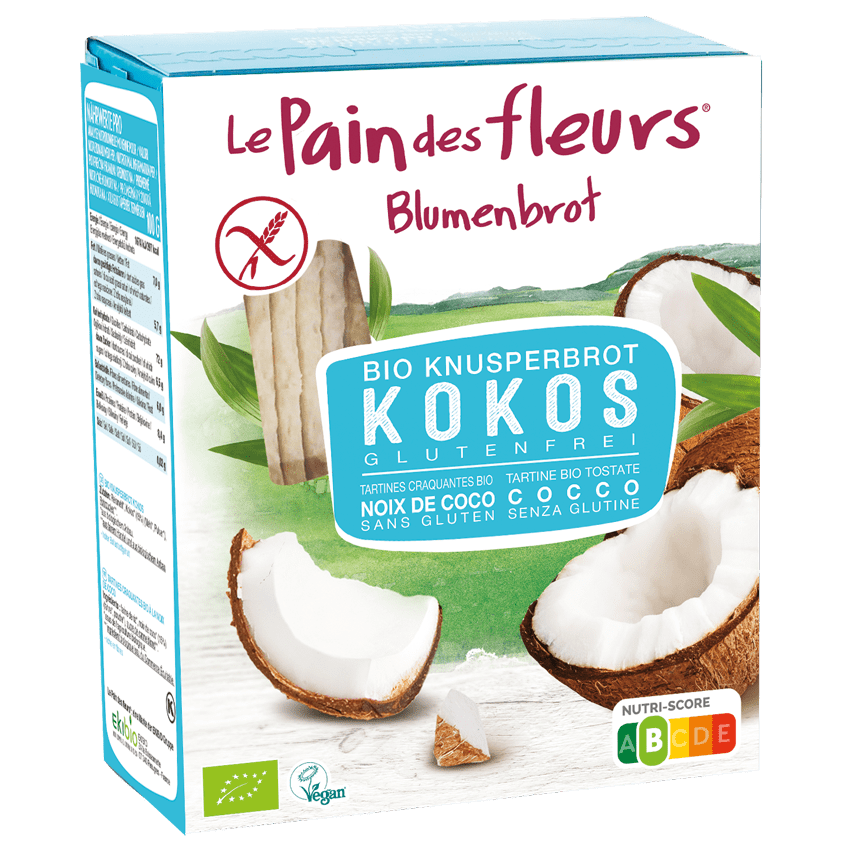 Krokante bio crackers met kokos