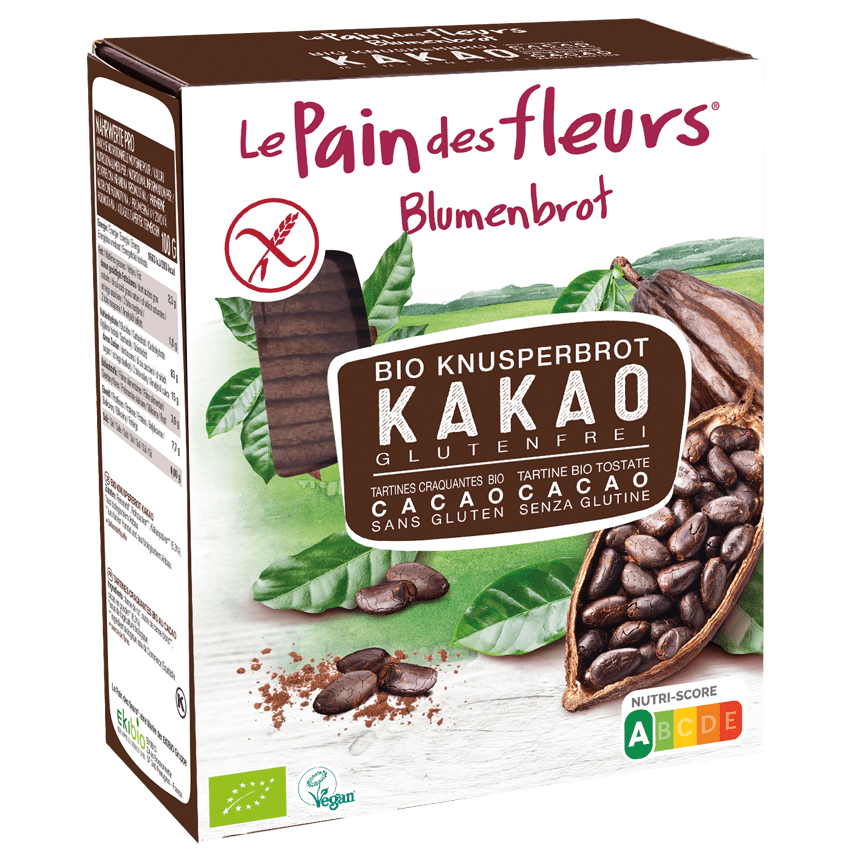 Krokante bio crackers met cacao