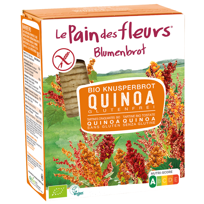 Krokante bio crackers met quinoa