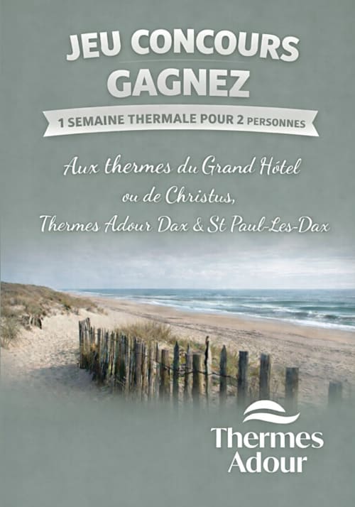 Participez à notre concours et gagnez un séjour bien-être pour 2 personnes à Dax !