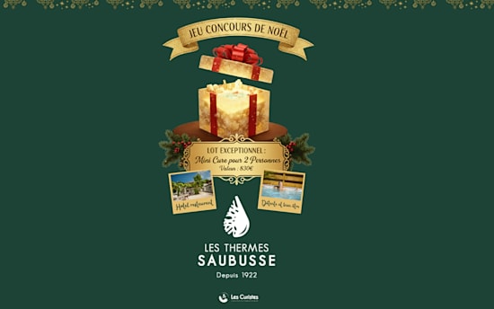 Jeu concours de Noël : gagnez une mini-cure thermale pour 2 personnes aux Thermes de Saubusse
