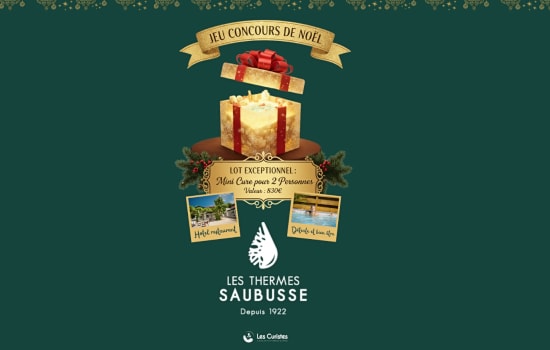 Jeu concours de Noël : gagnez une mini-cure thermale pour 2 personnes aux Thermes de Saubusse