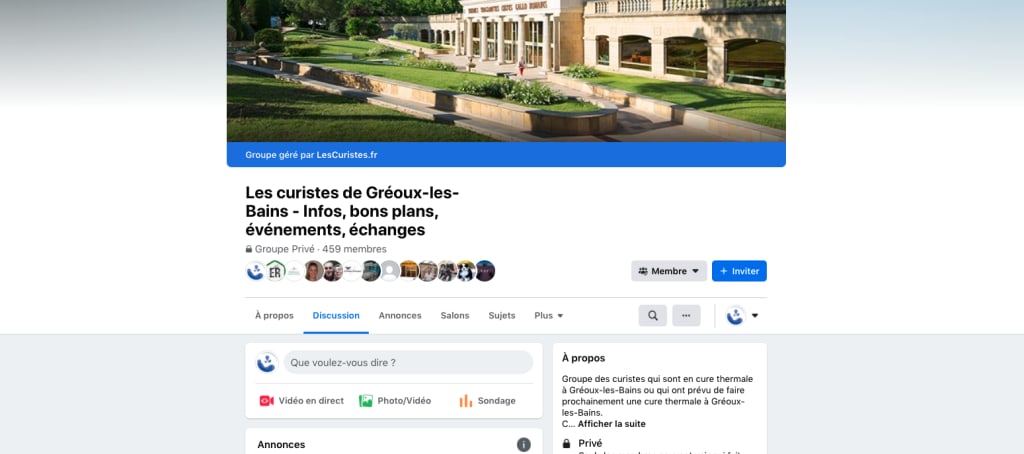 groupes facebook d'entraide entre curiste Gréoux