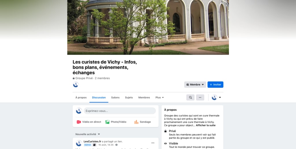 groupes facebook d'entraide entre curiste vichy