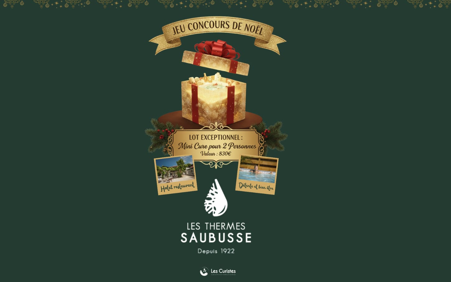 Jeu concours mini-cure thermale pour deux personnes aux Thermes de Saubusse