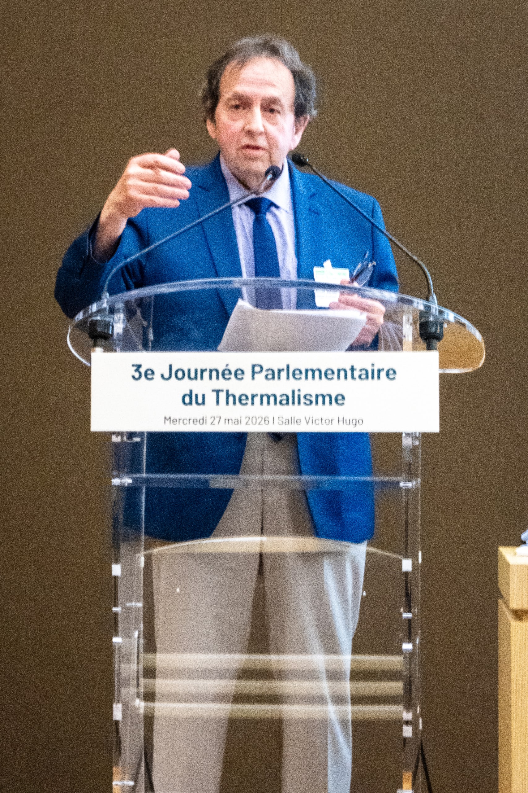 le Pr Christian Hérisson, président de la Fédération Thermale et Climatique Française (FTCF) à la journee parlementaire du thermalisme