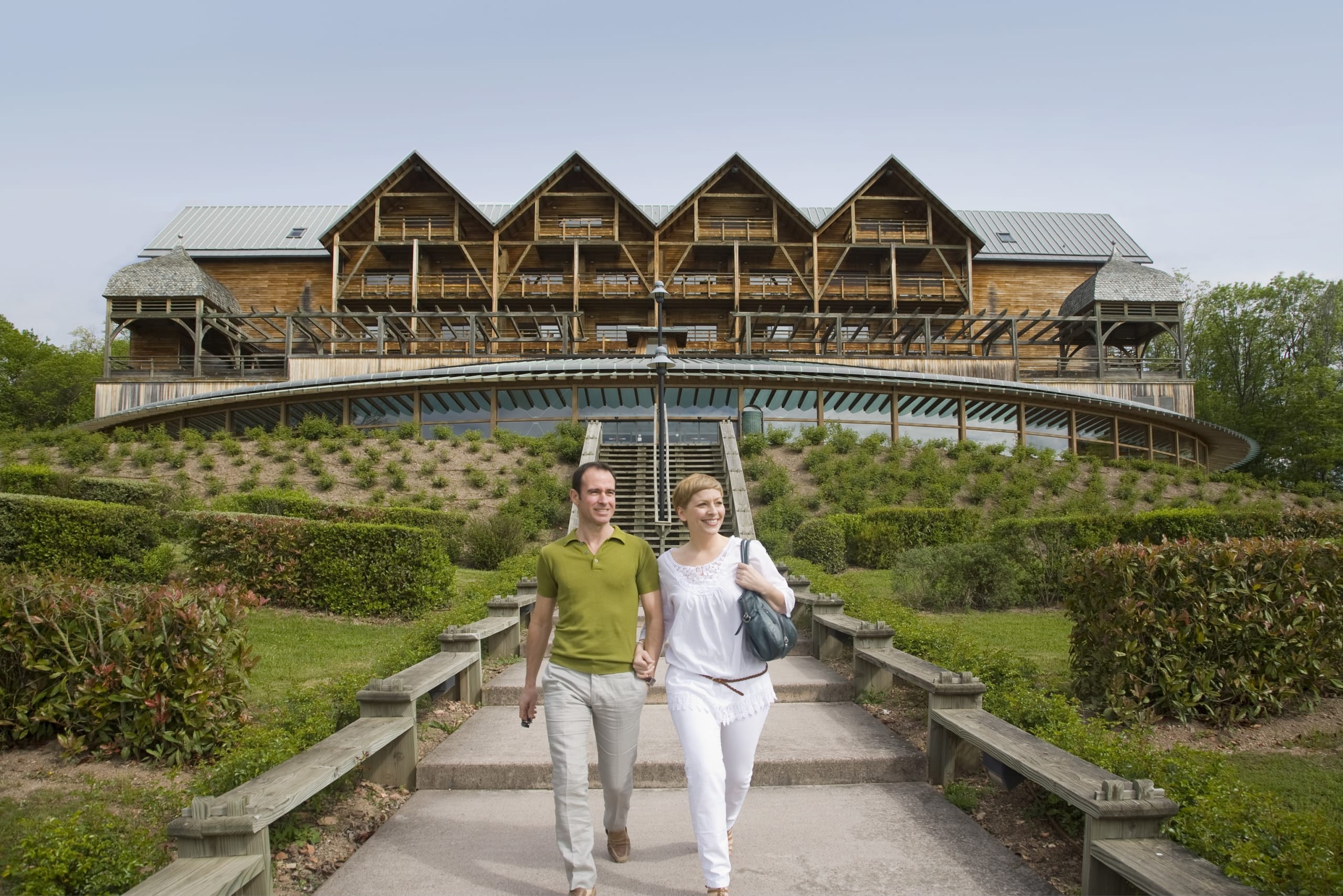 Vue du batiment des thermes de Cransac les Thermes