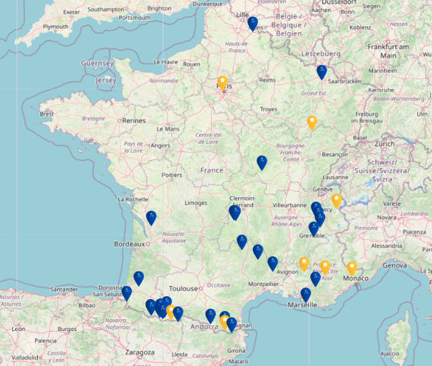 carte des cures thermales voies respiratoires