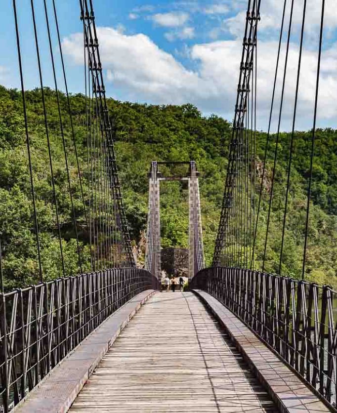 tourisme evaux les bains, Le pont suspendu de Budelière