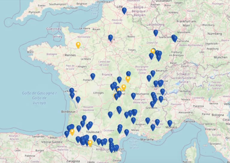 Carte interactive stations thermale france