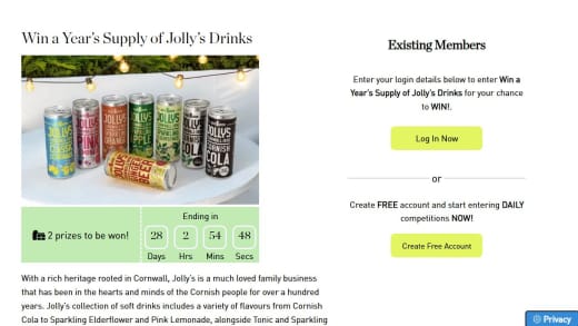 Year's Supply Of Jolly's Drinks