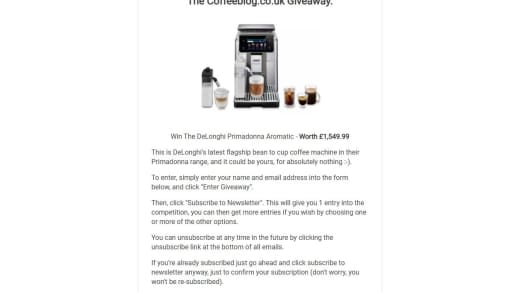 Delonghi Primadonna Aromatic Coffee Machine