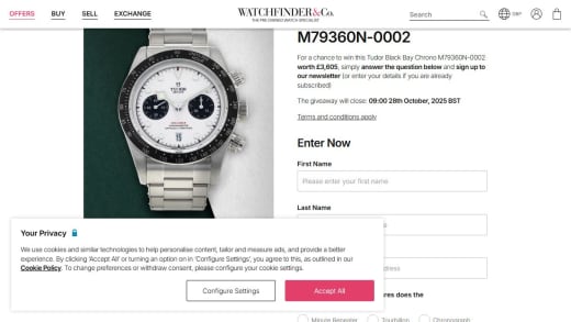 Tudor Black Bay Chrono Watch