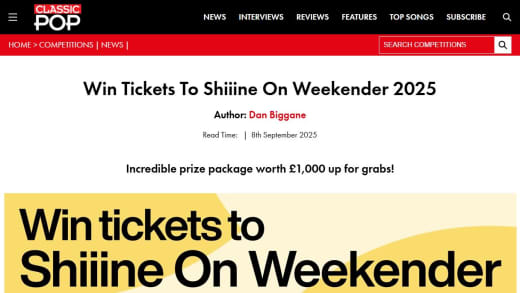 Shiiine On Weekender Tickets and Butlins Stay