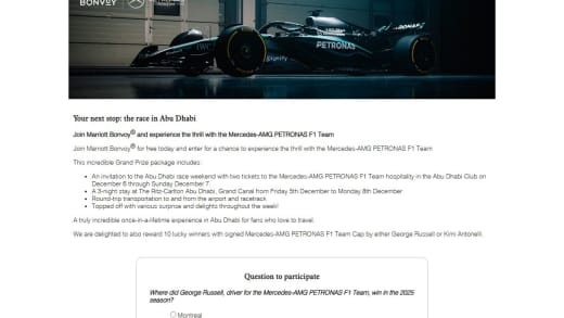 Abu Dhabi F1 Race Trip