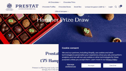 Prestat Chocolates Hamper