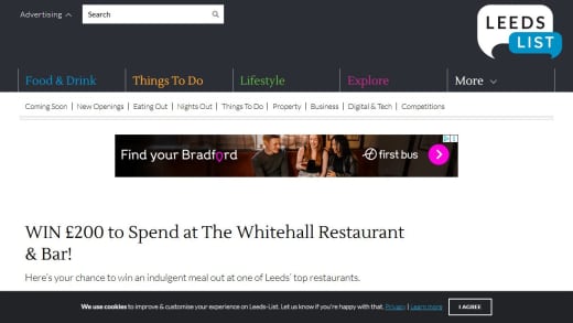 Whitehall Restaurant & Bar Voucher