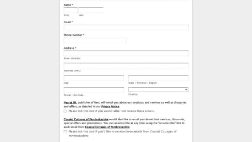 Voucher For Coastal Cottages Stay