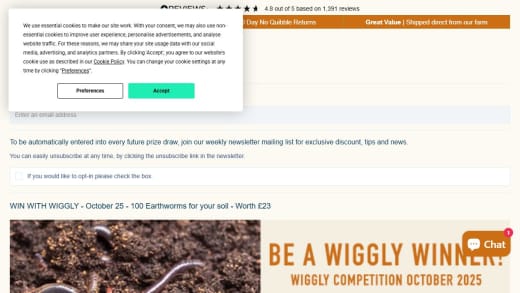 Live Earthworms