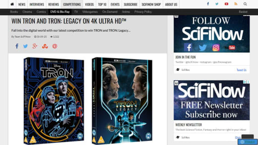 Tron and Tron: Legacy 4K Ultra HD Movies
