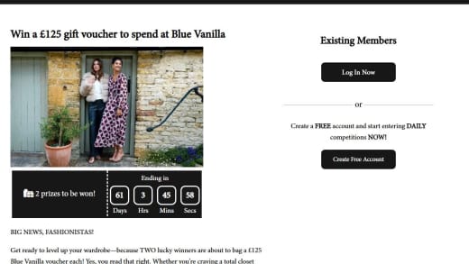 Blue Vanilla Gift Voucher