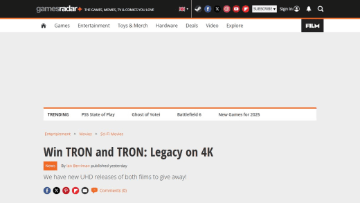 Tron and Tron Legacy 4K Films