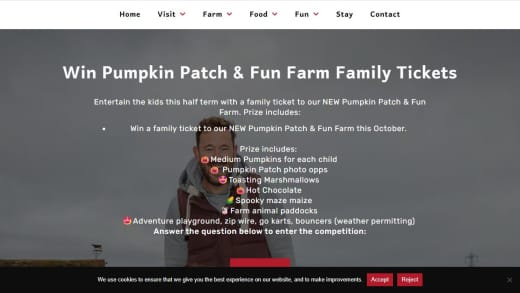 Pumpkin Patch and Fun Farm Family Tickets