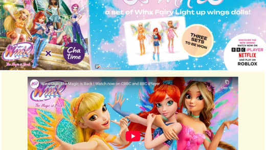 Set Of Winx Fairy Light Up Wings Dolls