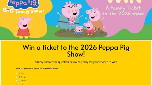 Peppa Pig Show Tickets and Merchandise Bundle