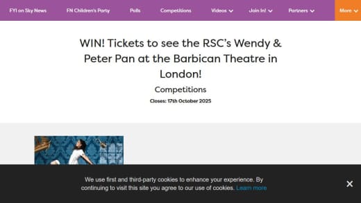 Tickets to Wendy & Peter Pan at The Barbican Theatre