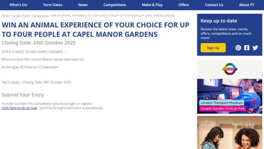 Animal Experience For Four People At Capel Manor Gardens