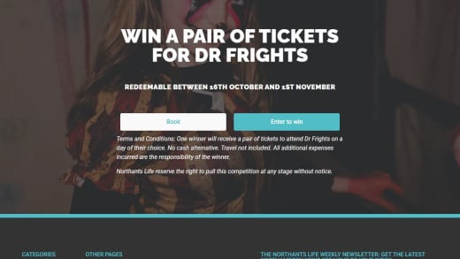 Pair Of Tickets For Dr Frights