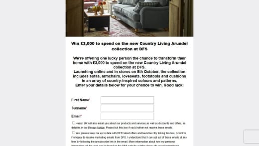 Voucher for Country Living Arundel Collection at DFS