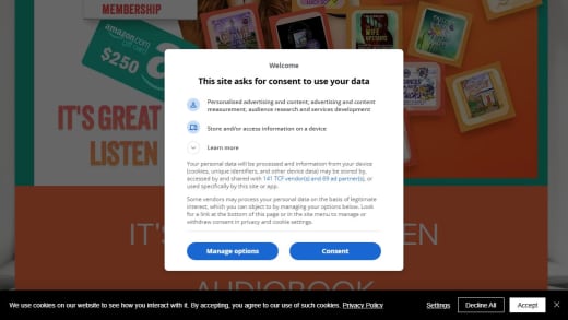 Amazon Voucher and Audible Membership
